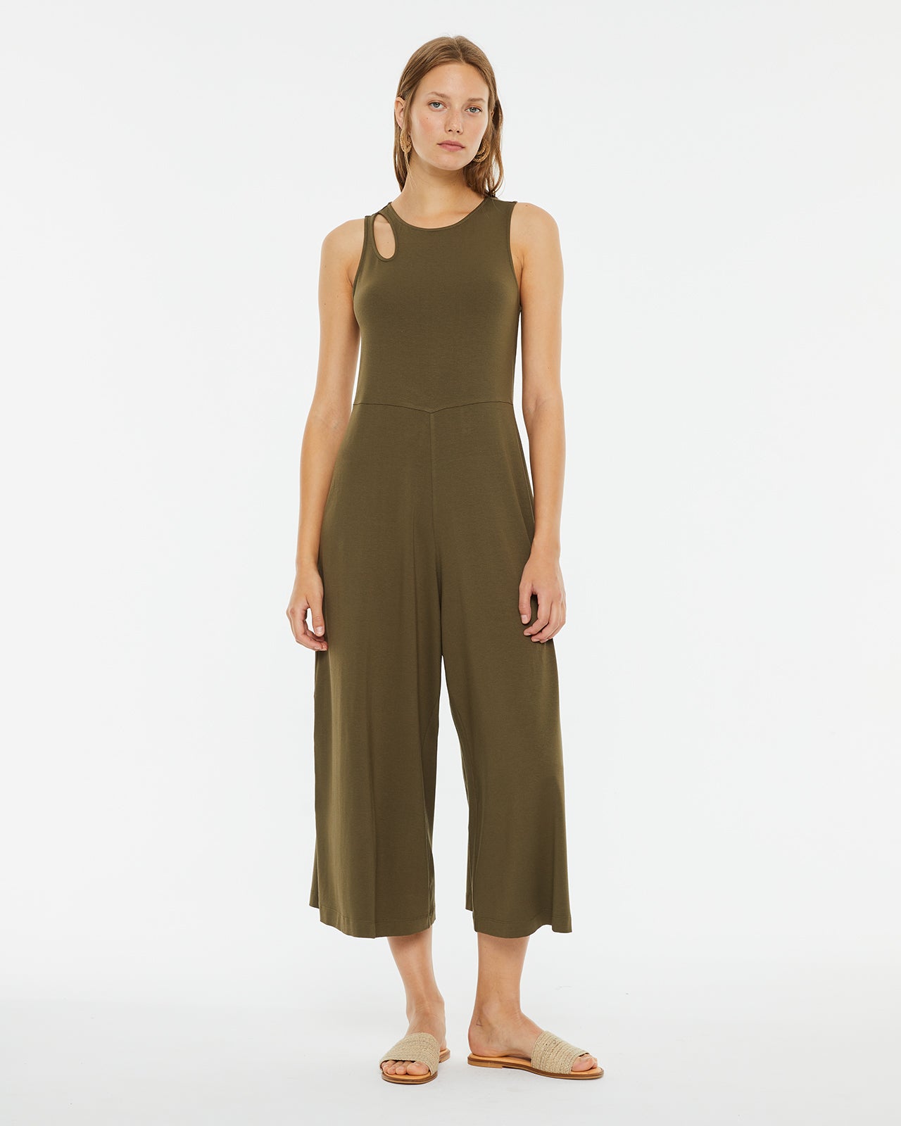 Long jumpsuit with cut out detail