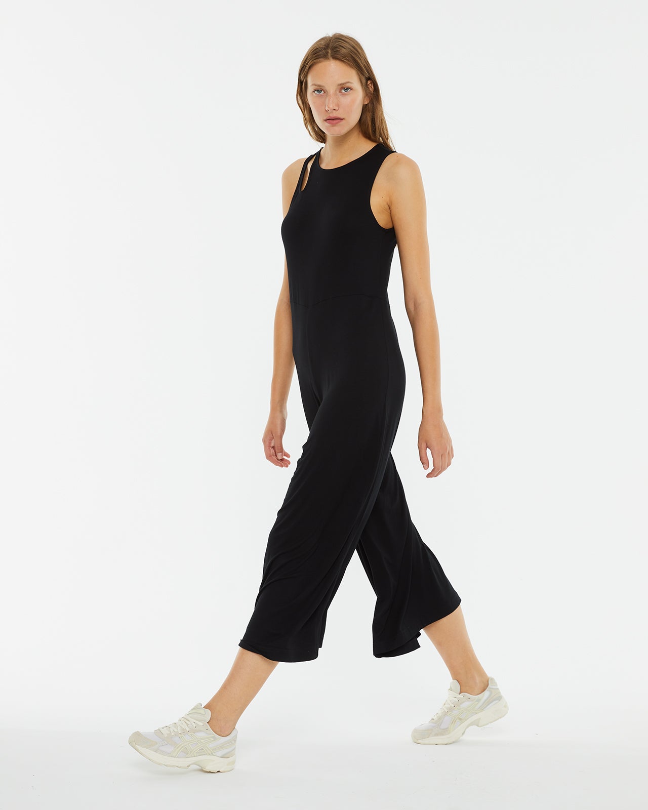 Long jumpsuit with cut out detail