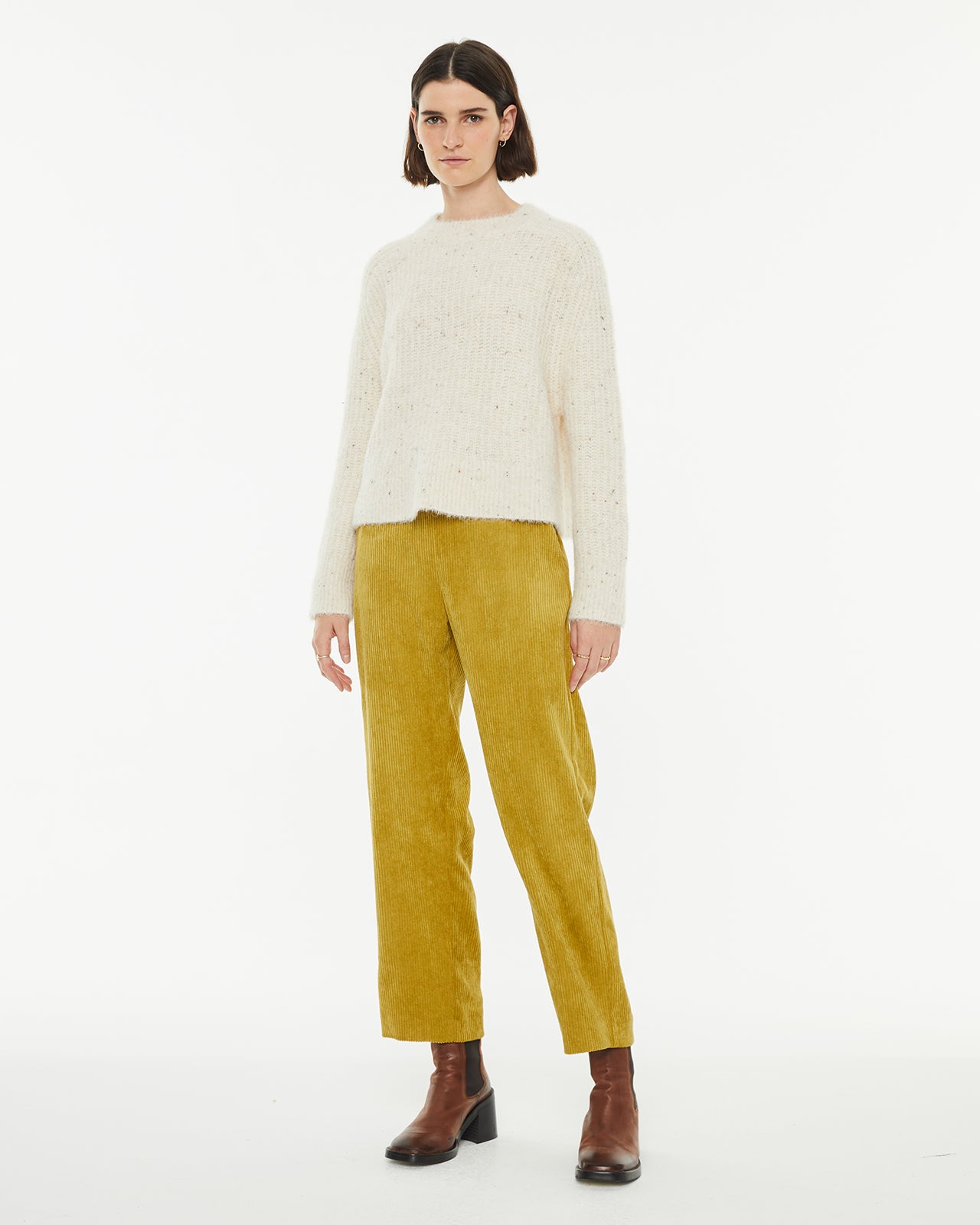 Straight corduroy trousers