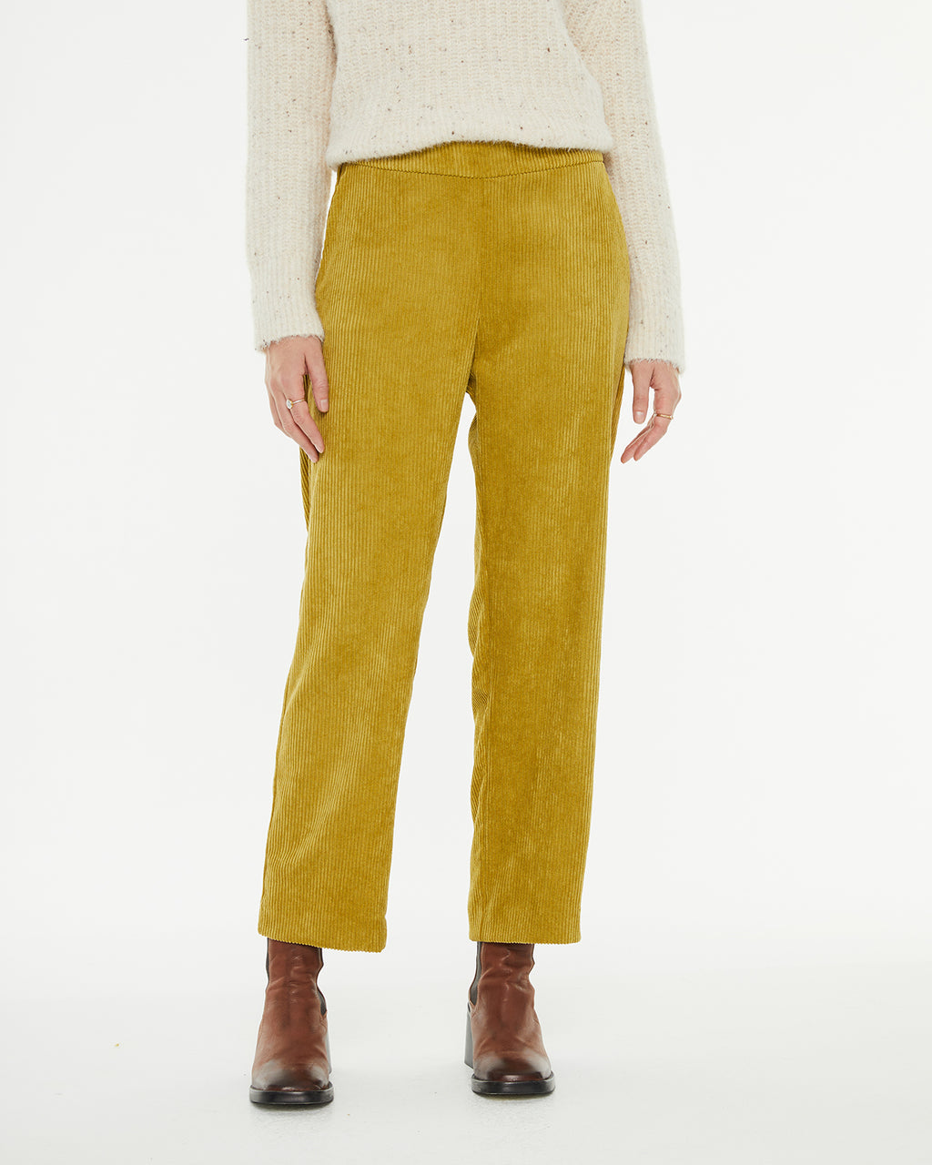 Straight corduroy trousers