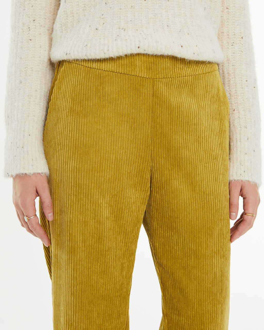 Straight corduroy trousers