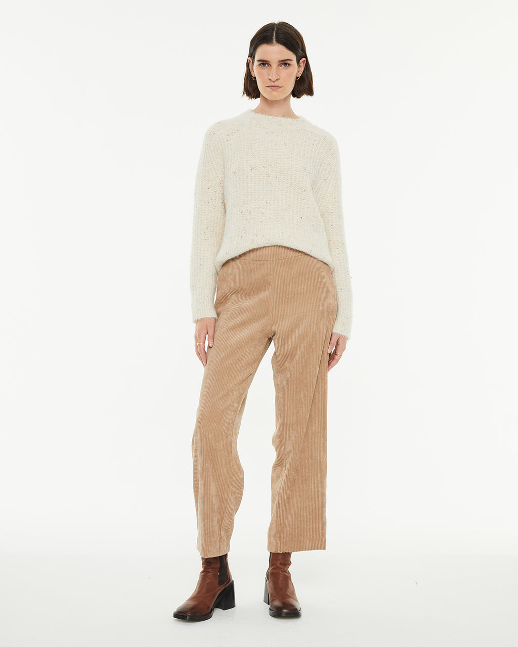 Straight corduroy trousers