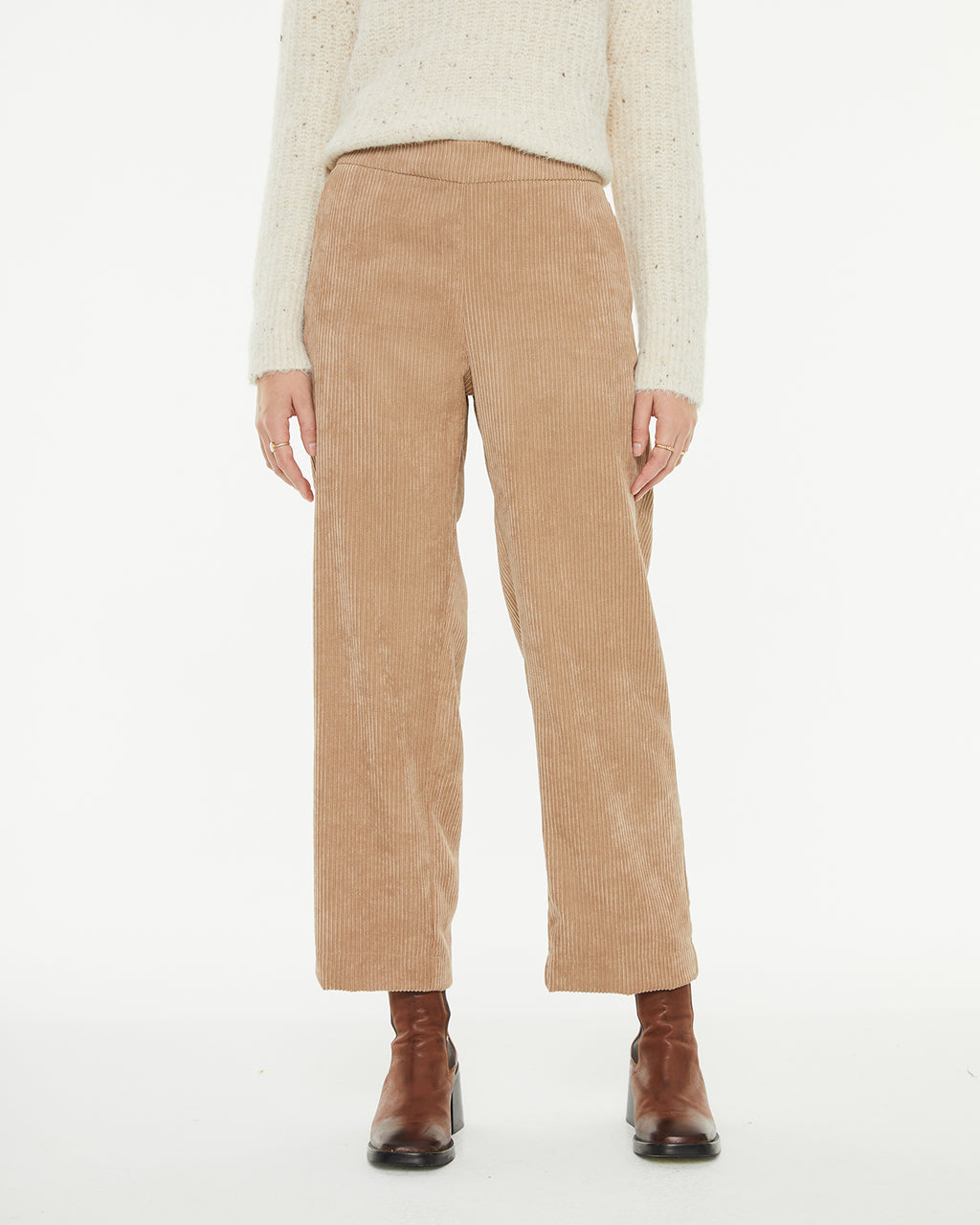 Straight corduroy trousers