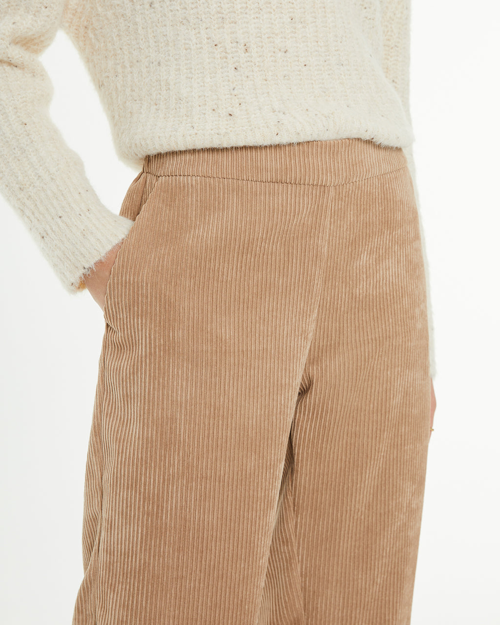 Straight corduroy trousers