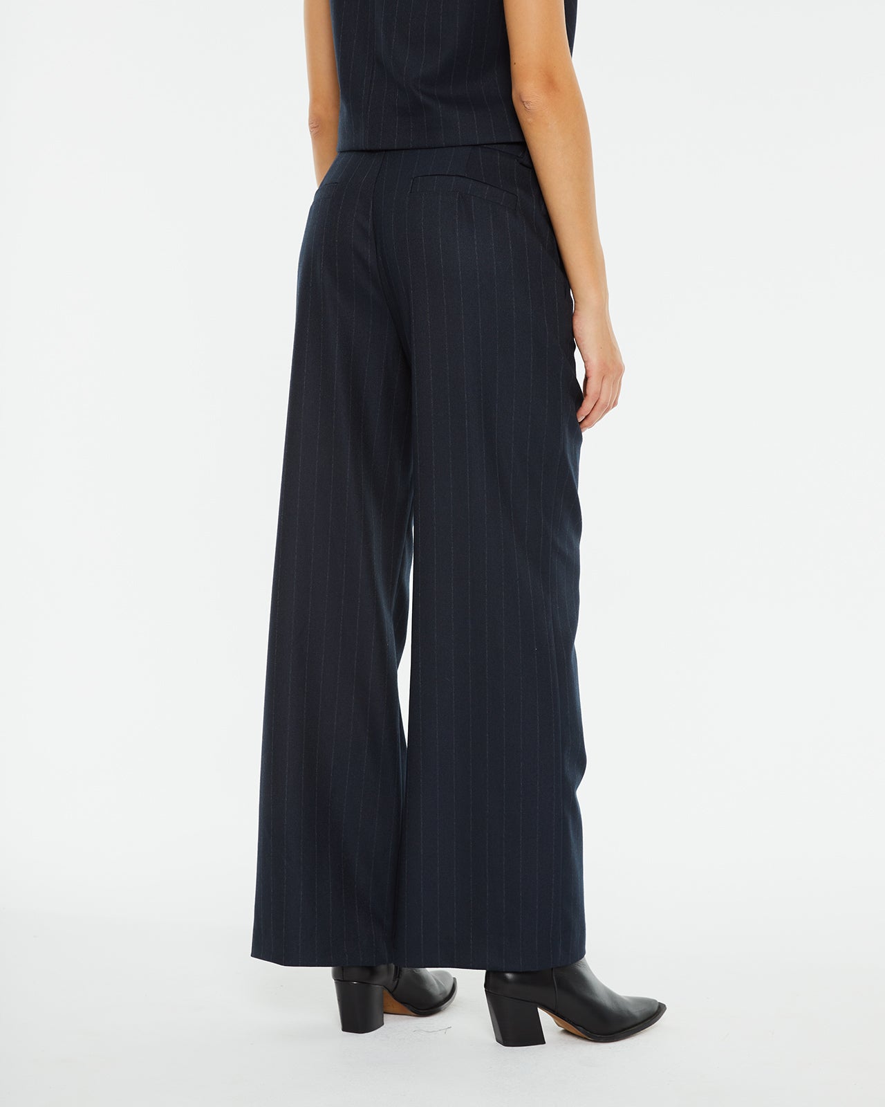 Long pinstripe trousers