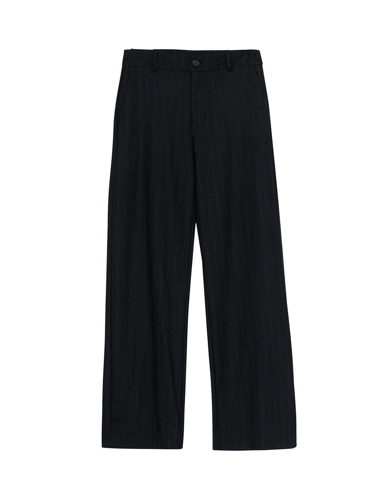 Long pinstripe trousers