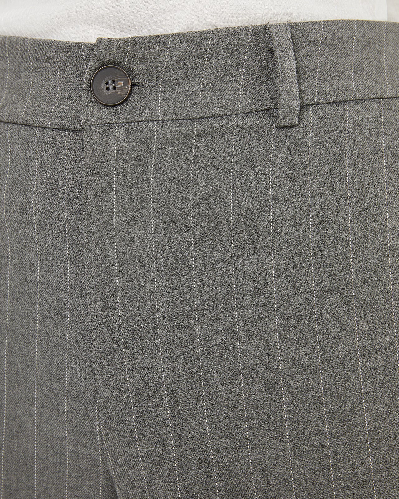 Grey pinstripe trousers