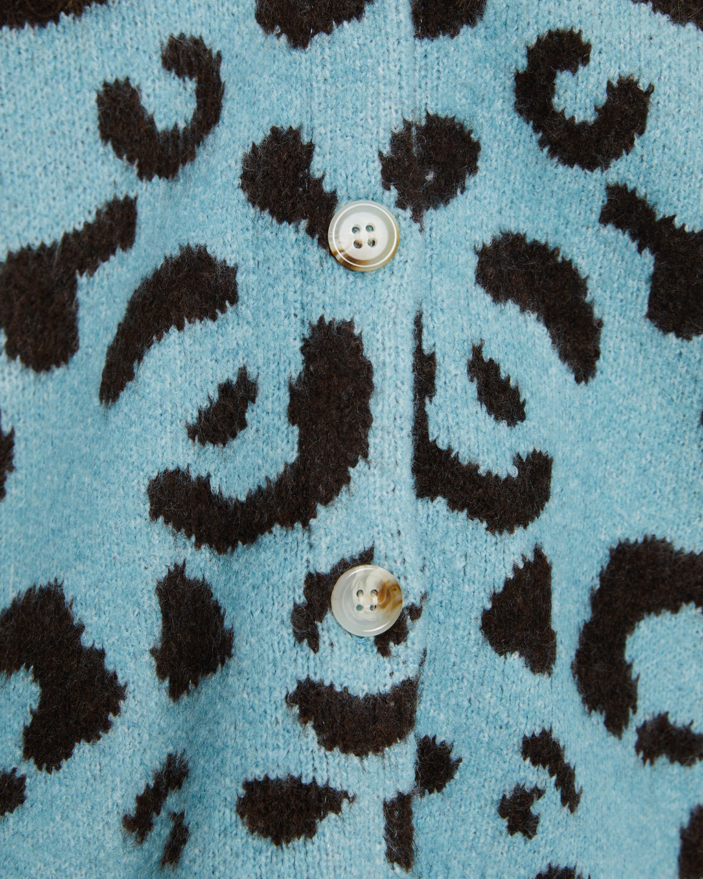 Straight jacquard animal print cardigan