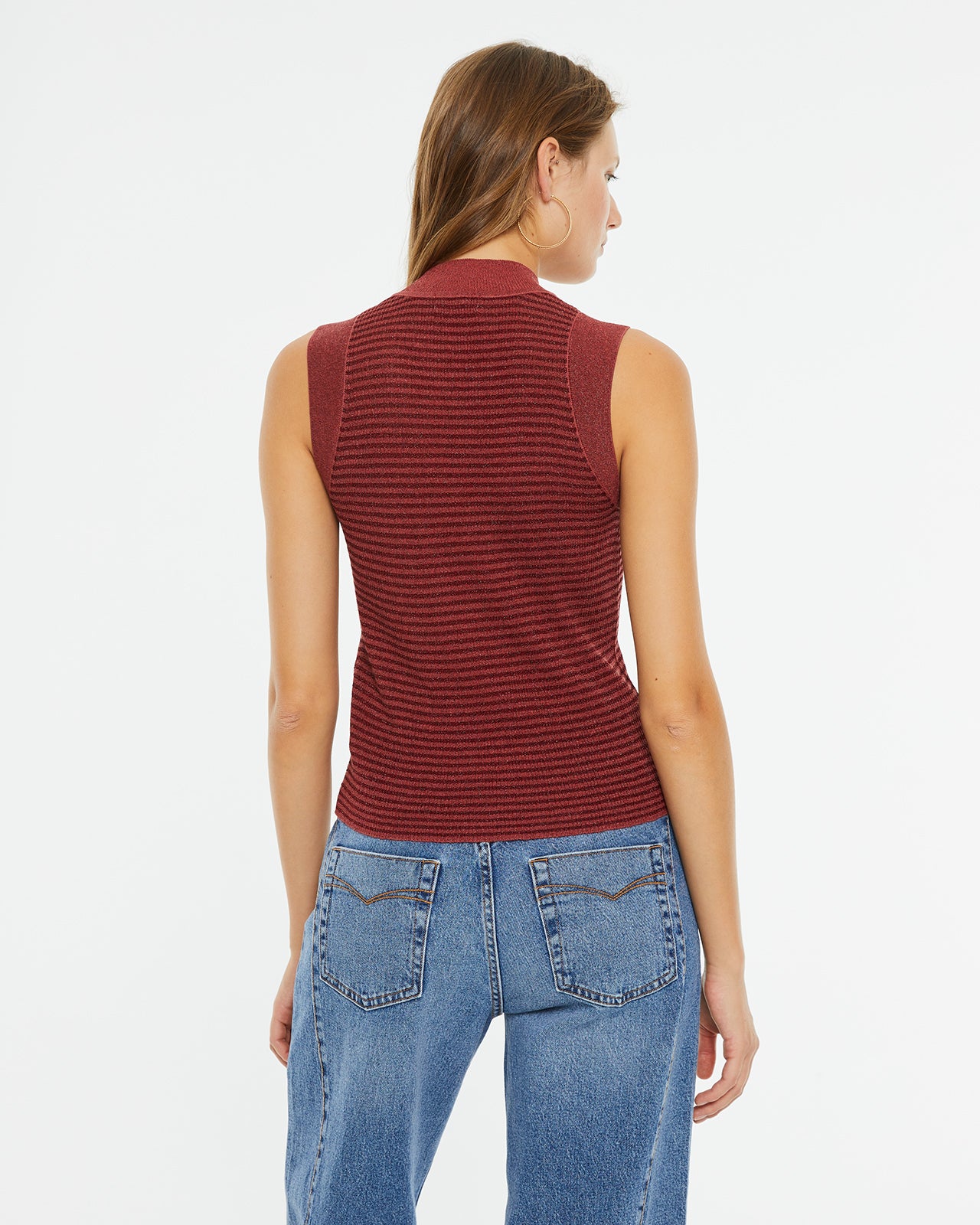 Ribbed fitted strappy top