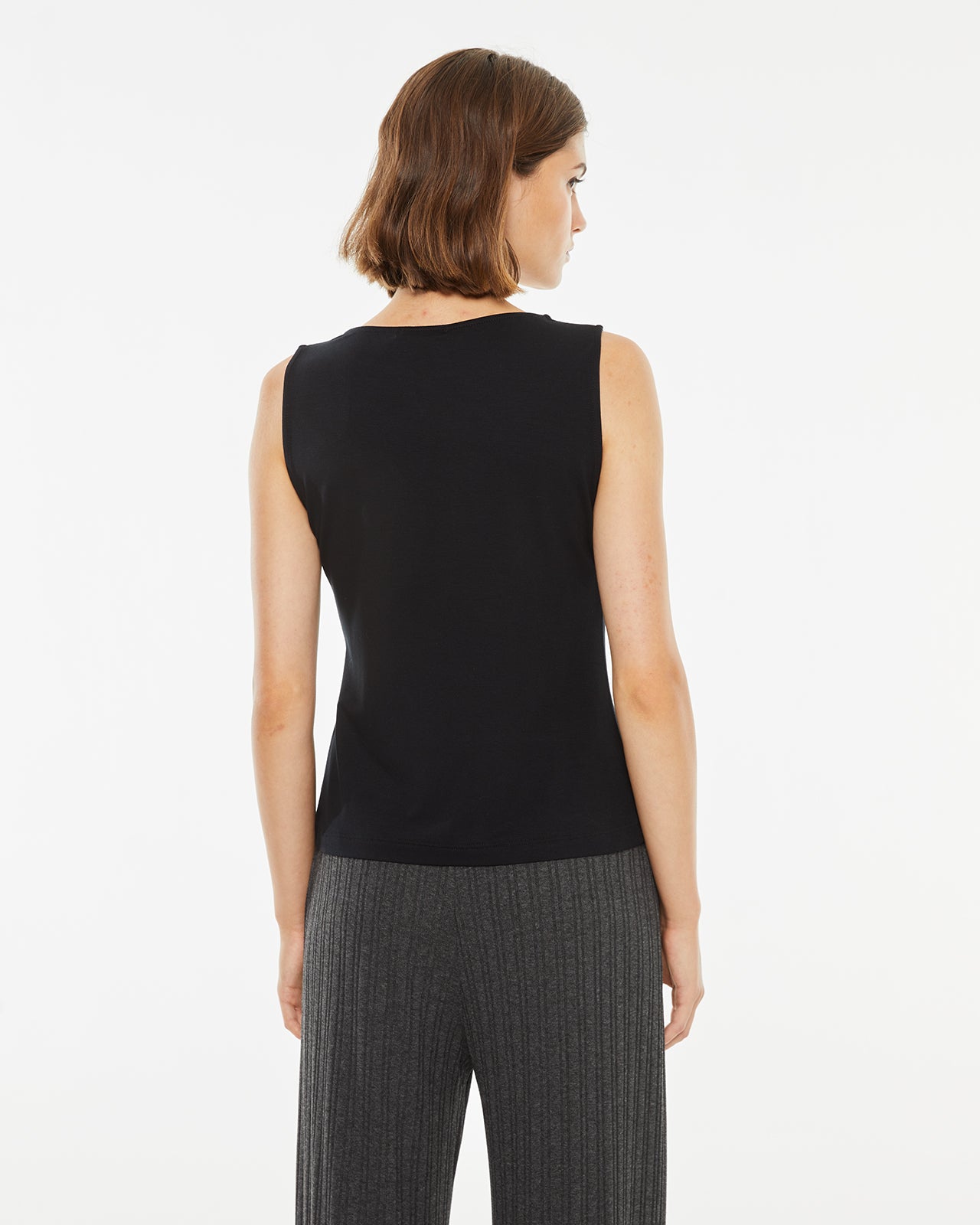 Cut out ribbed fitted top