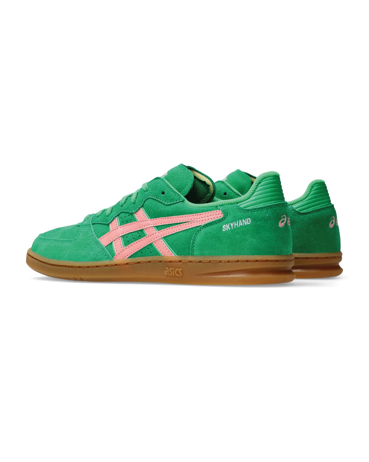 Zapatilla Asics verde y rosa Skyhand OG