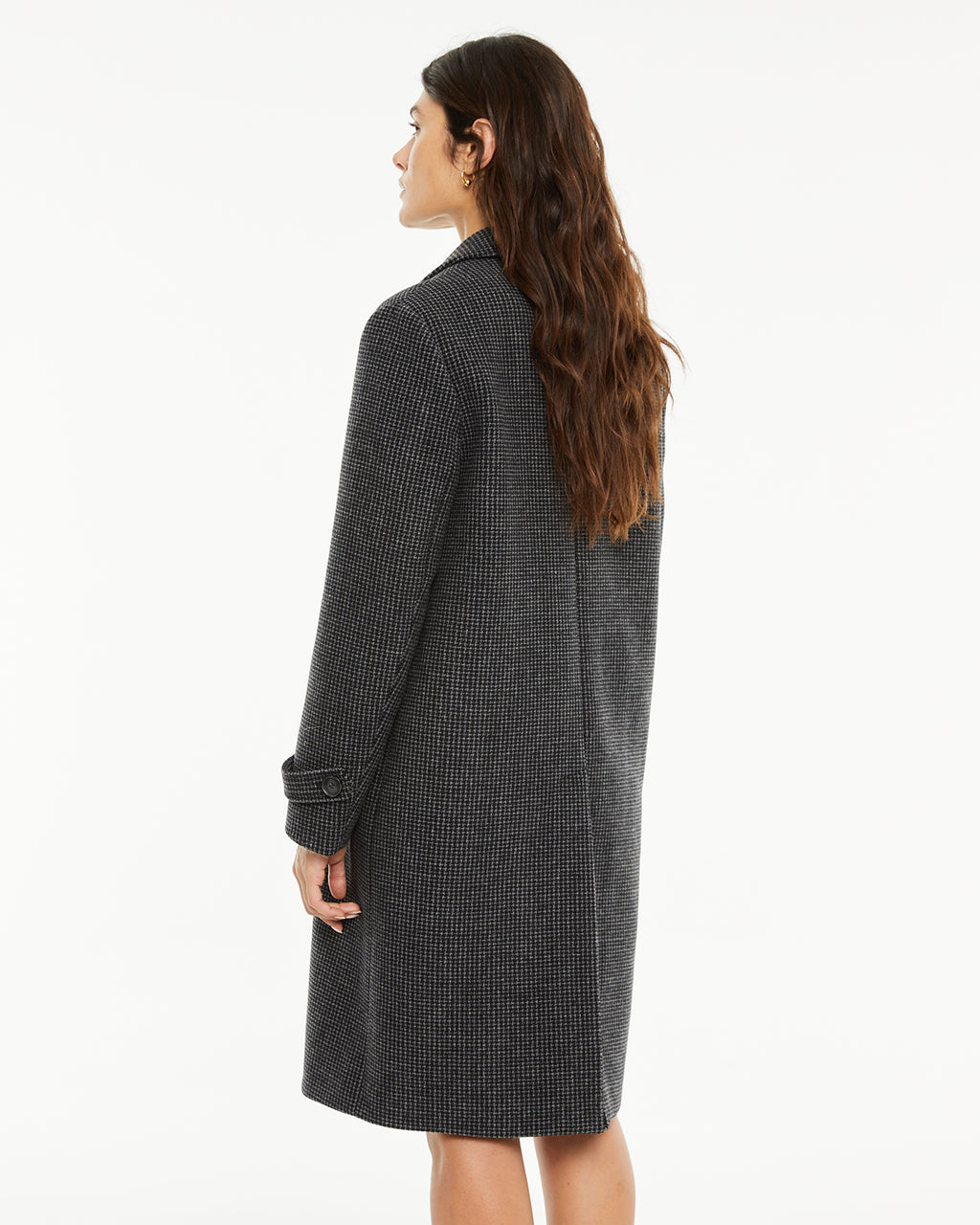 Abrigo largo cuadros