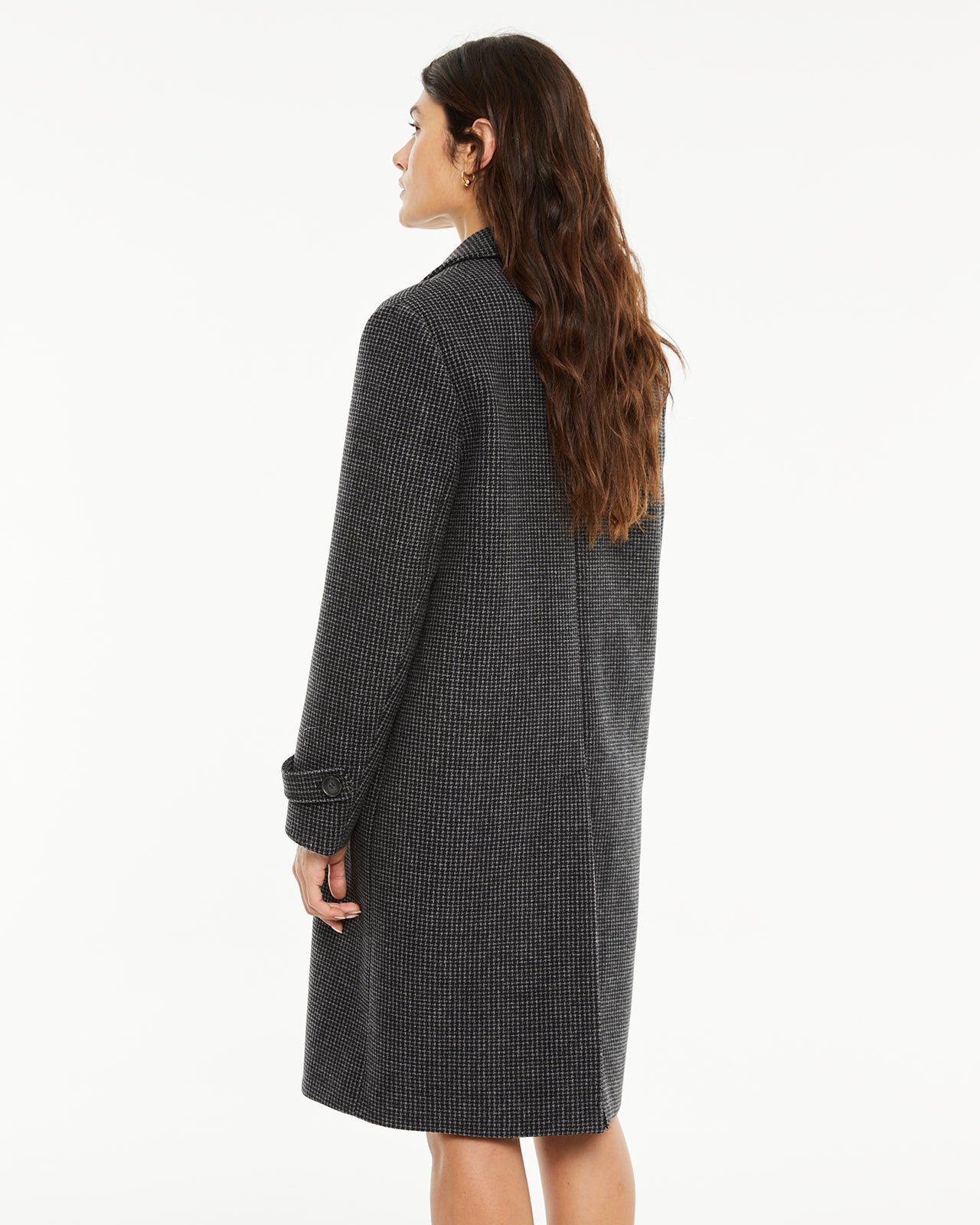 Abrigo largo cuadros