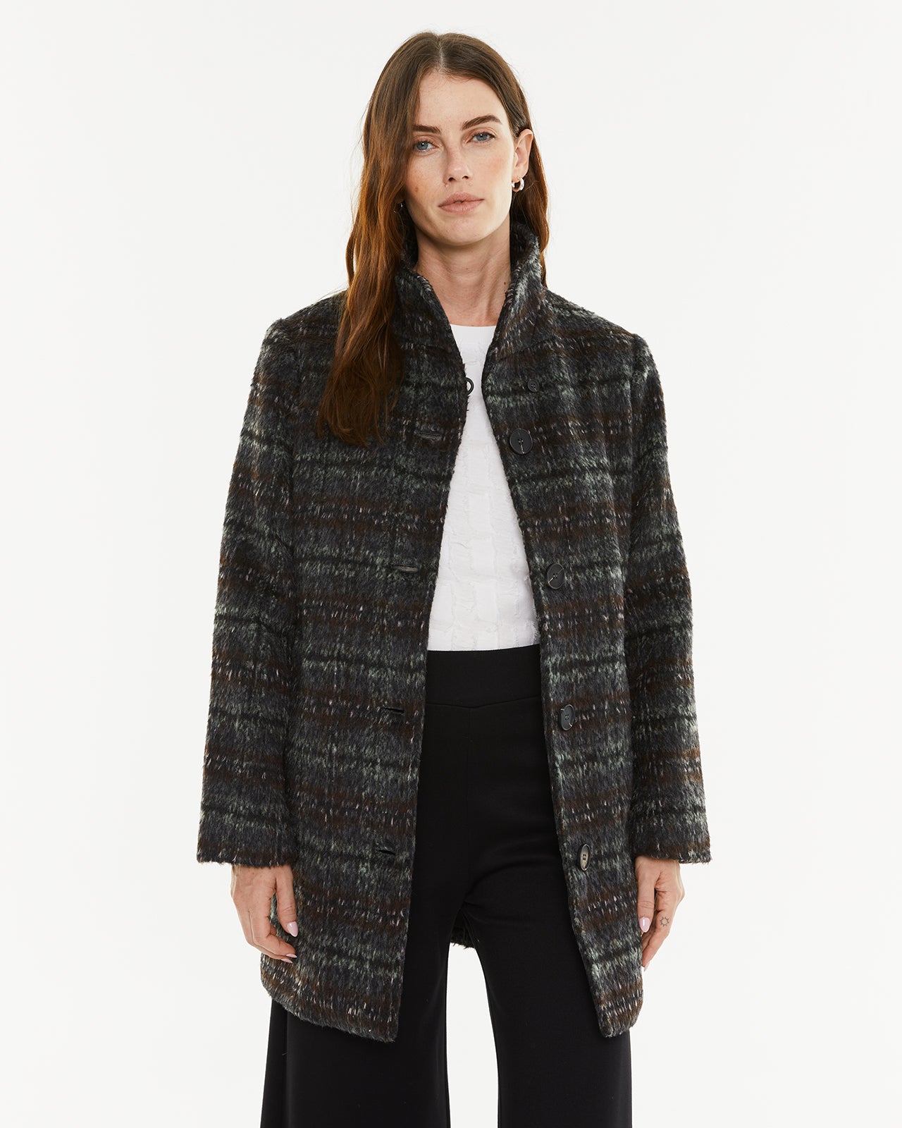 Grand manteau à carreaux