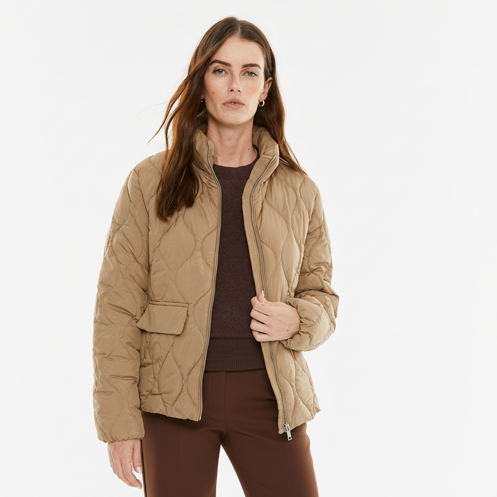High-neck down jacket