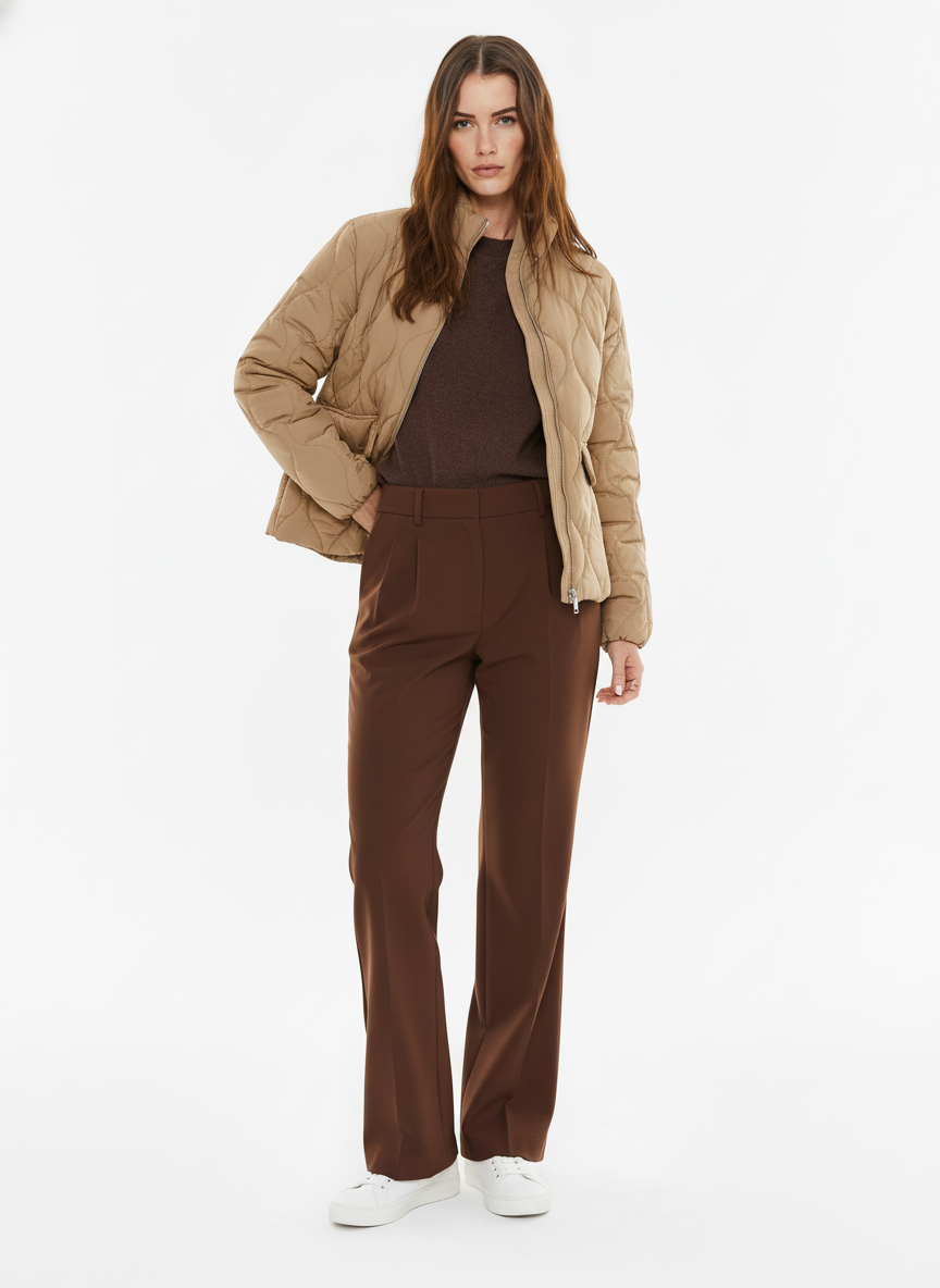 High-neck down jacket