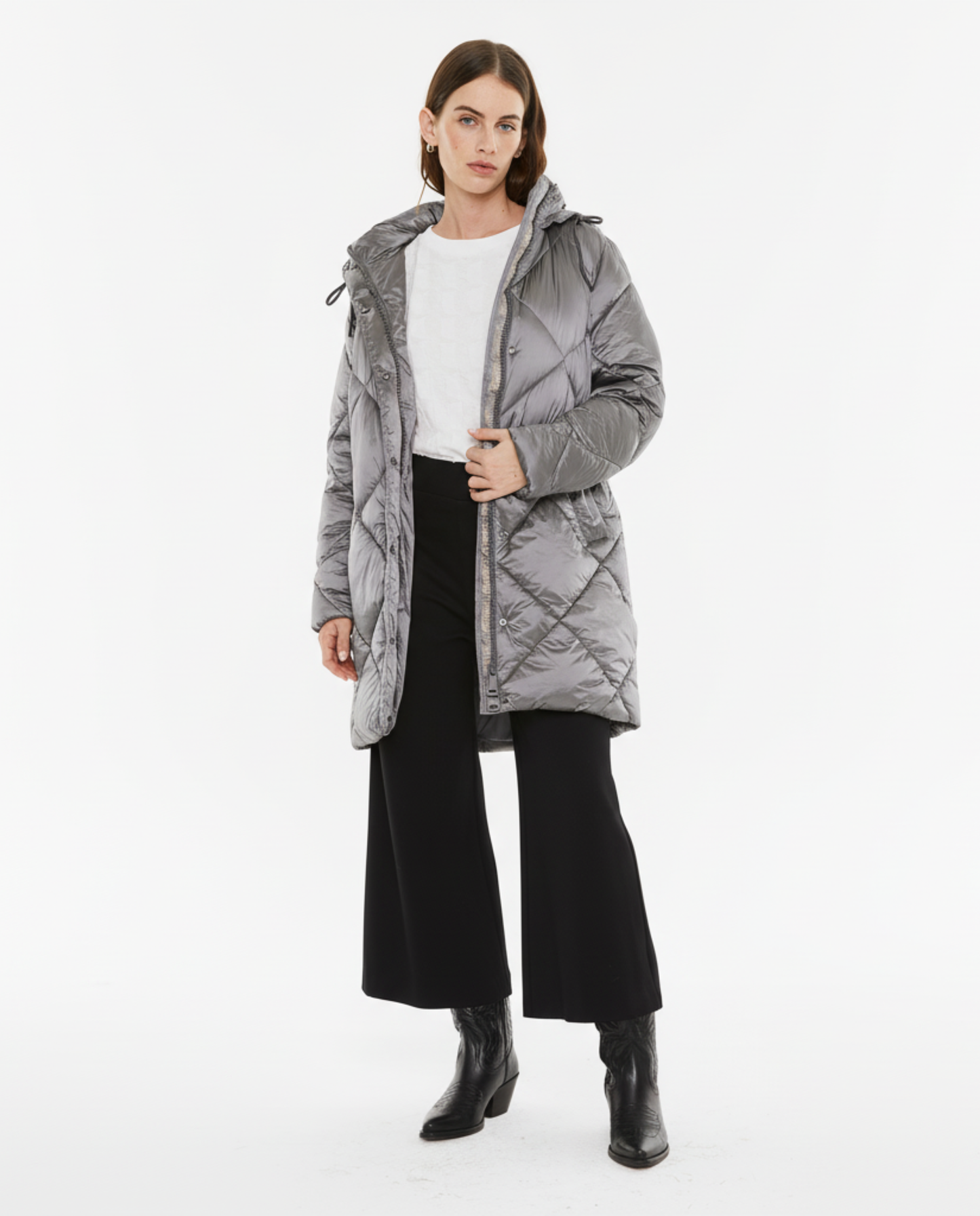 Down jacket with hood