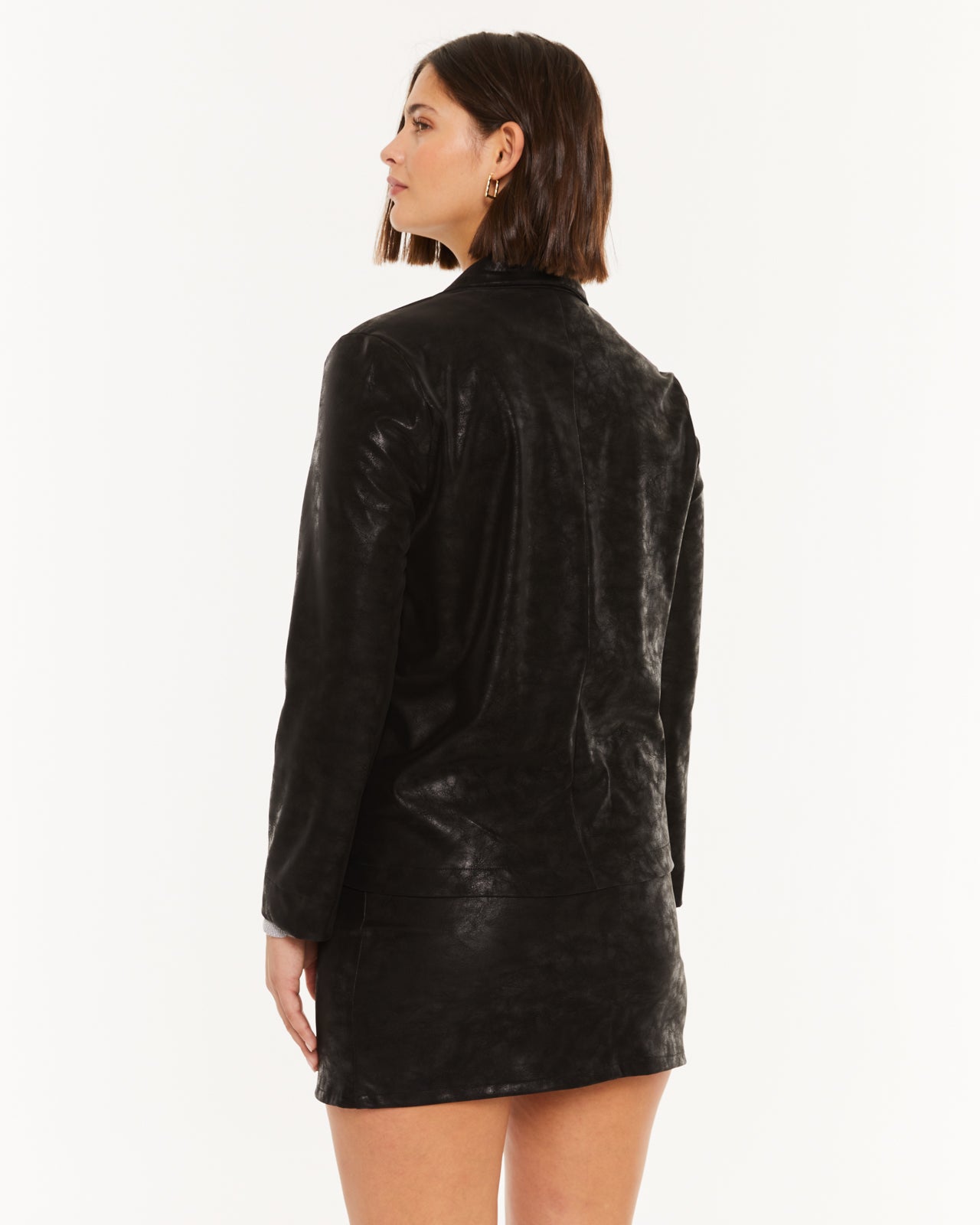 Blazer à revers et fermeture boutonnée