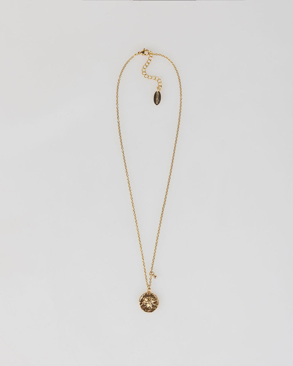Collar largo con pieza dorada