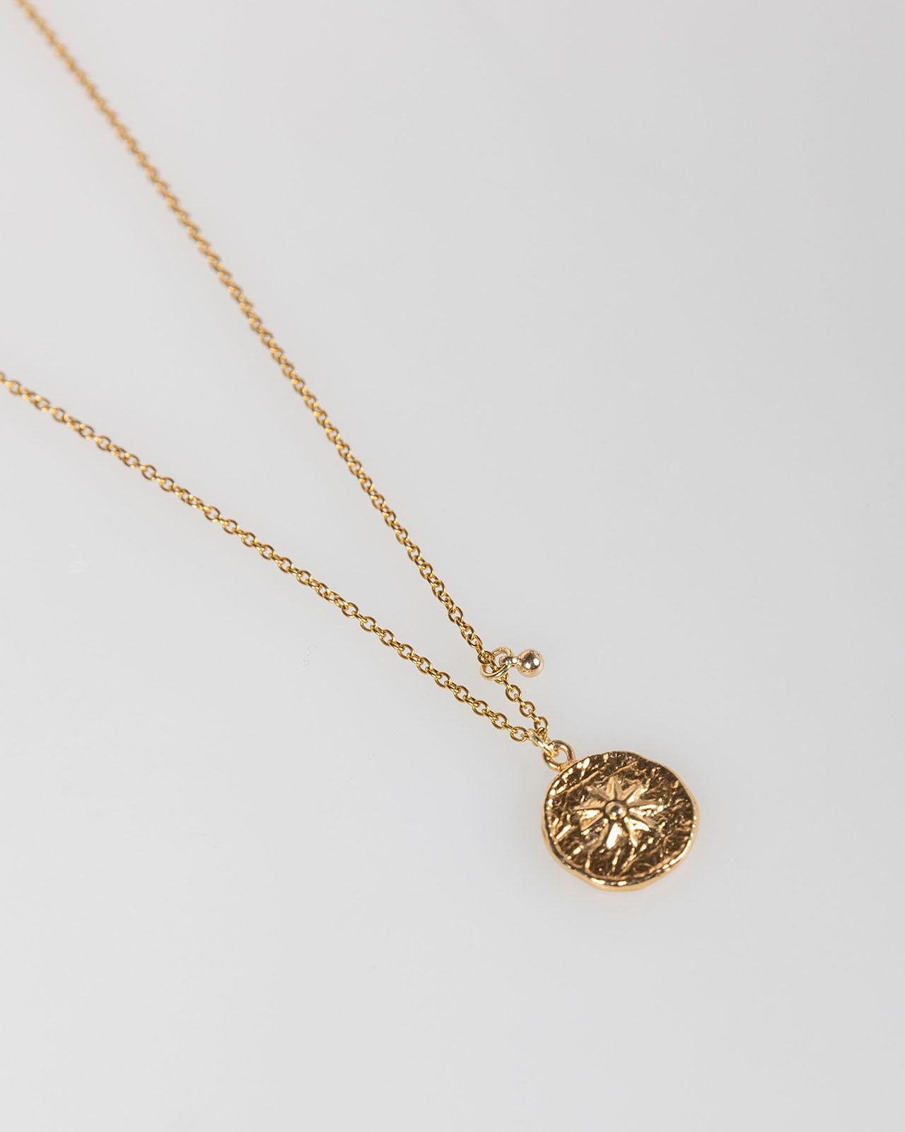 Collar largo con pieza dorada