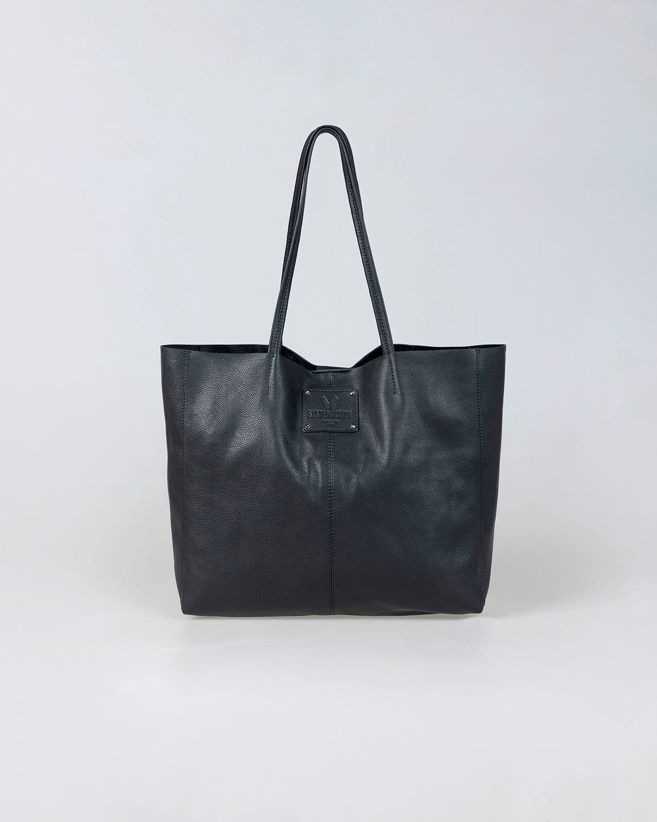 Leather shopper bag