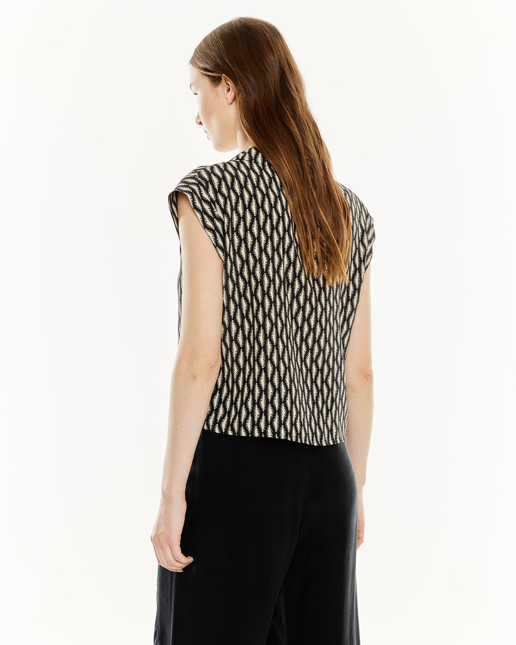 Camisa estampada cuello camisero