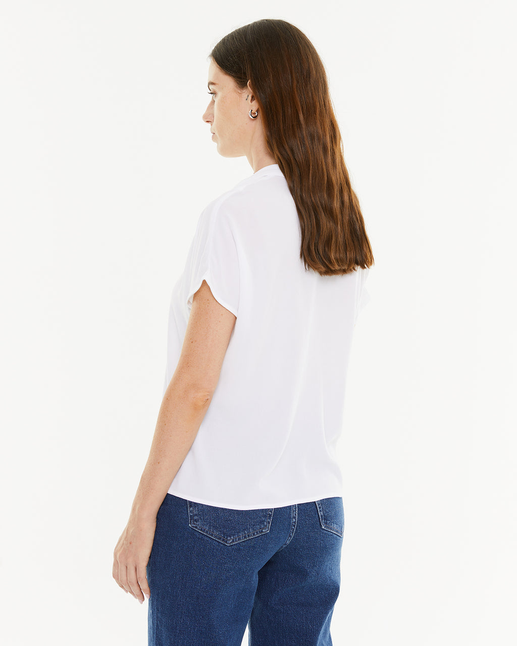 Camisa fluida cuello camisero