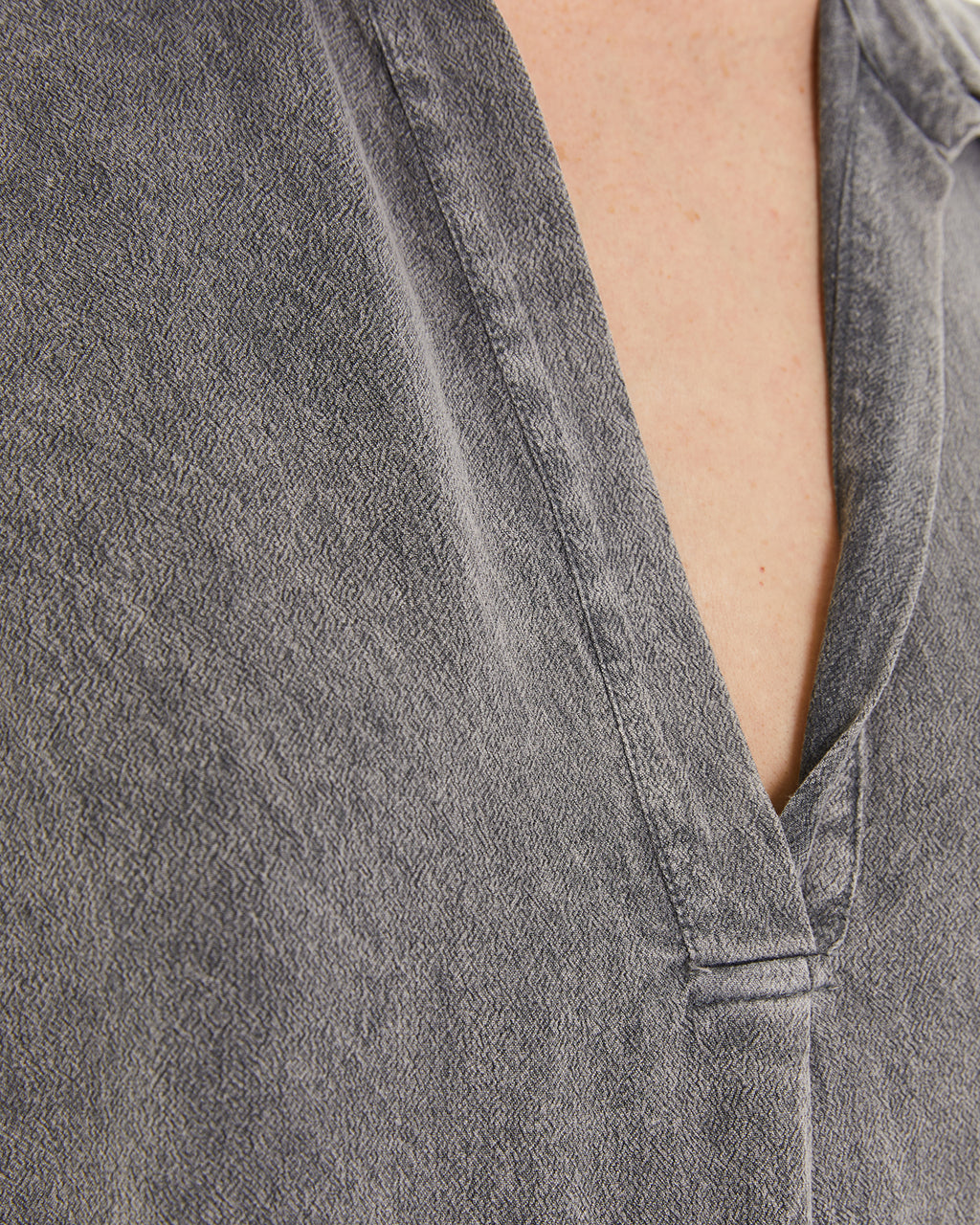 Camisa fluida cuello camisero