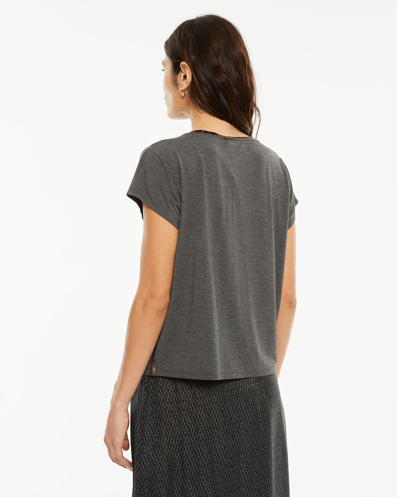 T-shirt à manches courtes avec détails en feuille