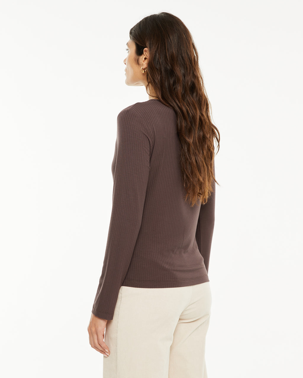 Camiseta canalé cut-out