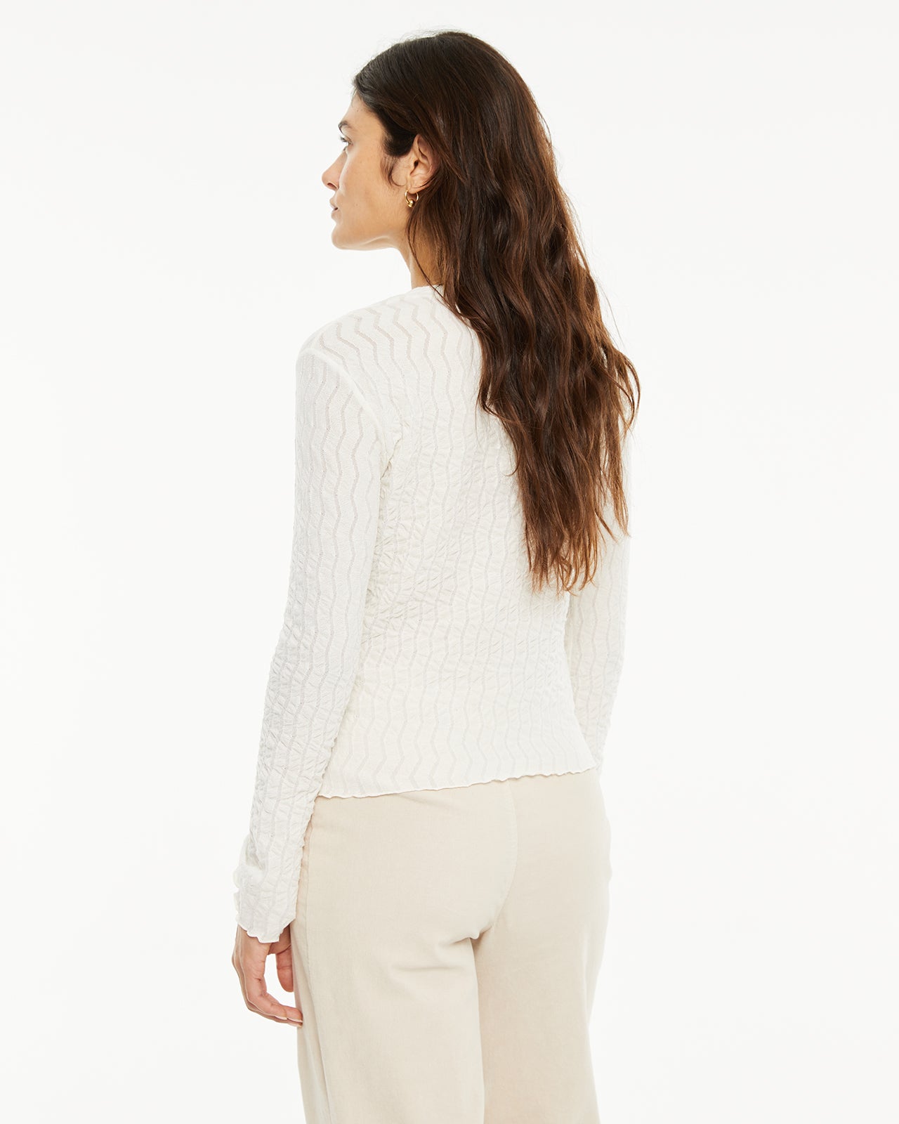 T-shirt structuré, manches évasées