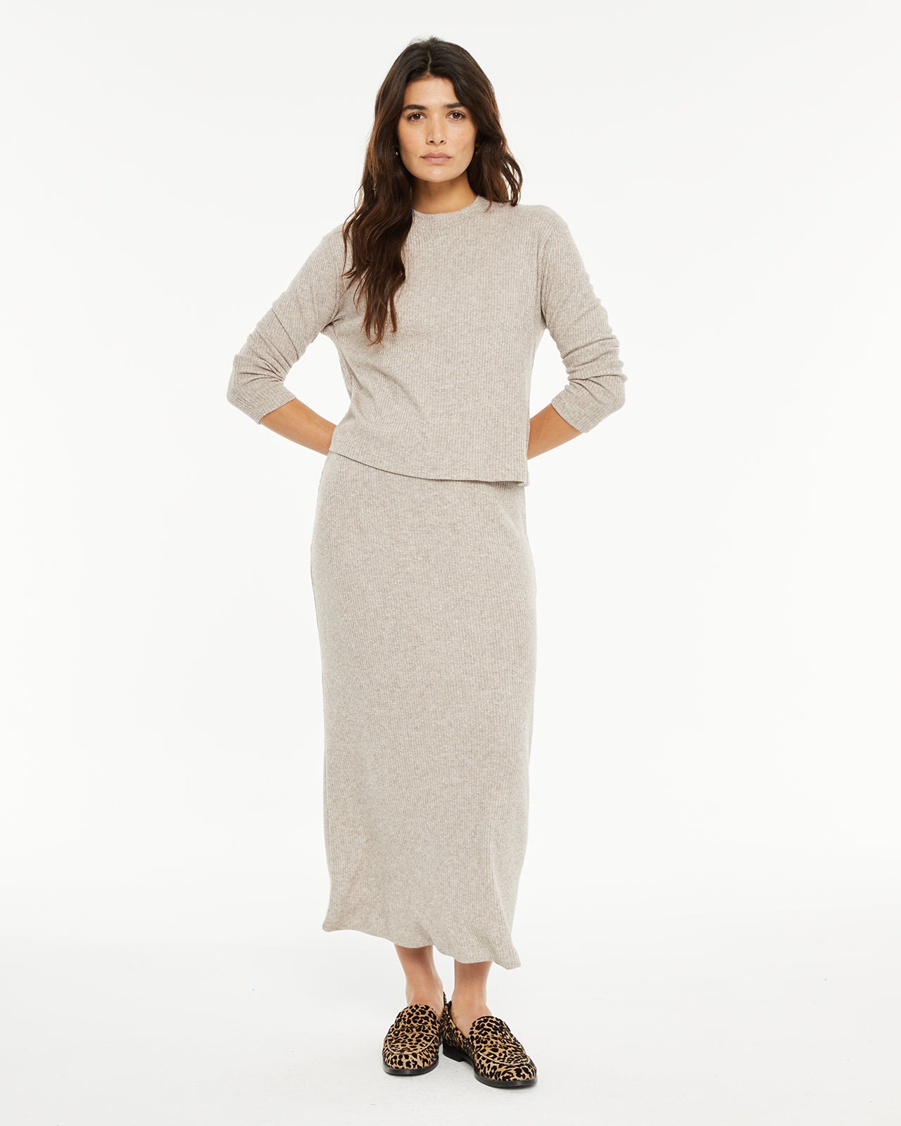 lurex ribbed t-shirt