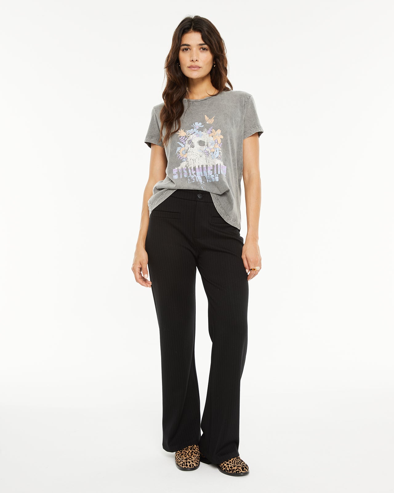 T-shirt positionnel à tête de mort