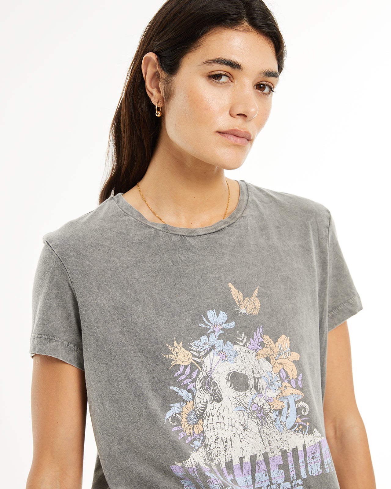 T-shirt positionnel à tête de mort