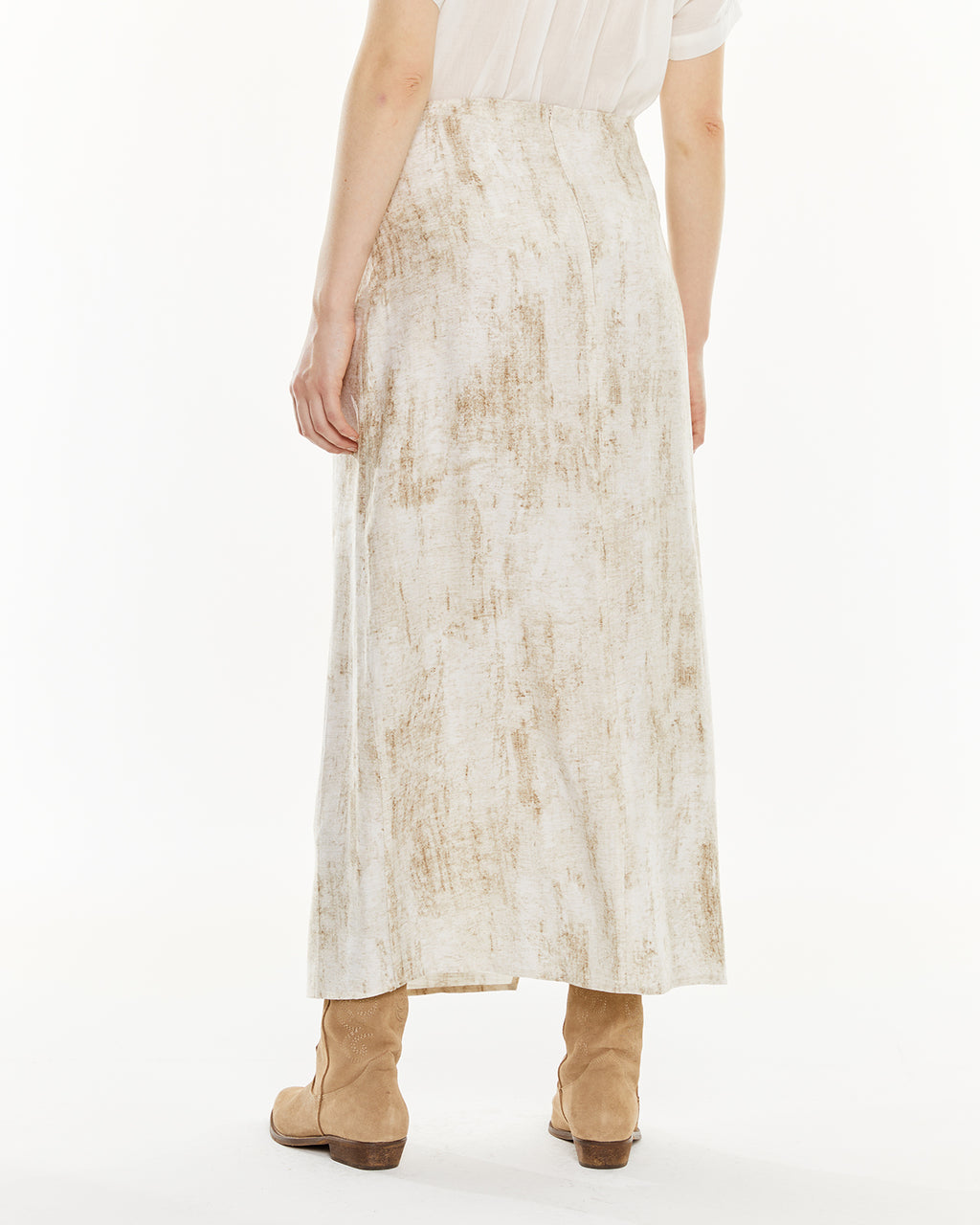 Falda tipo pareo efecto tie dye