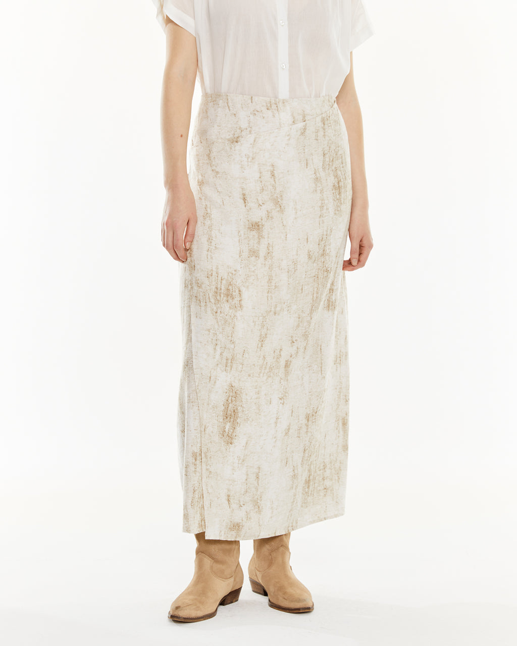 Falda tipo pareo efecto tie dye