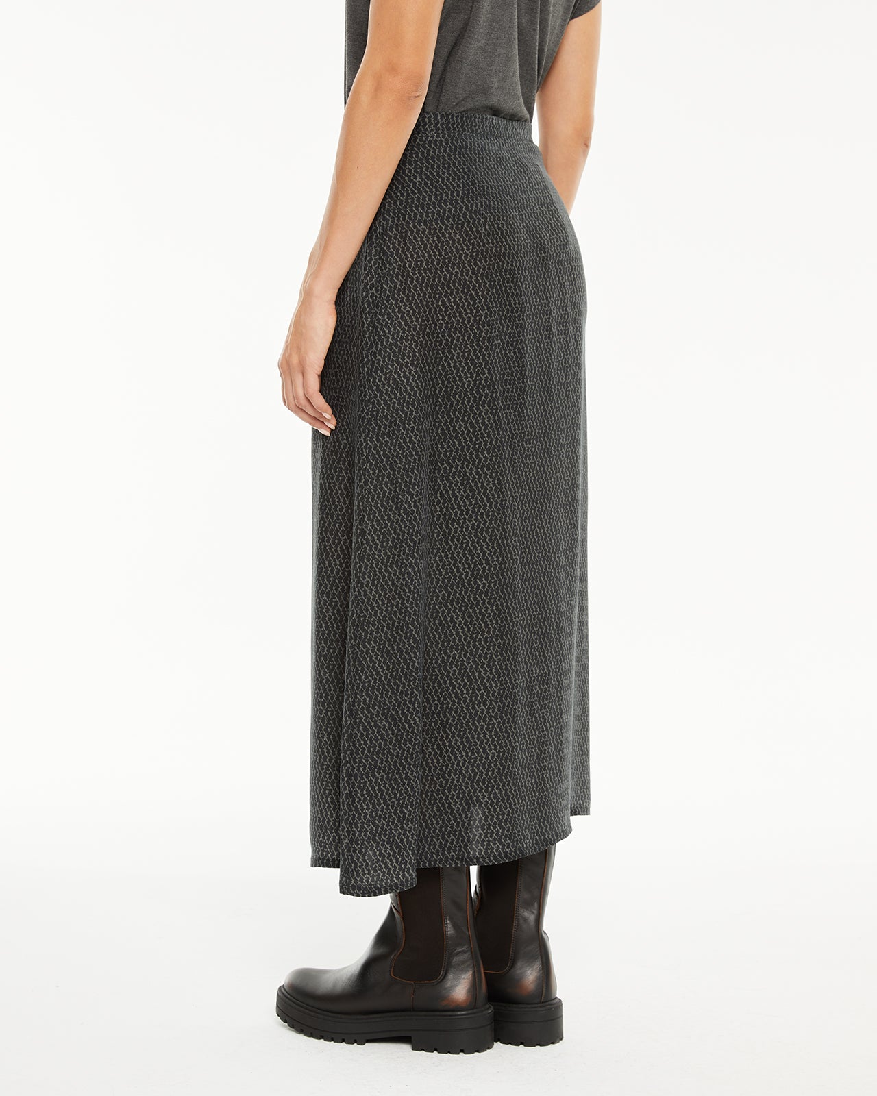 Falda cupro fluida estampada