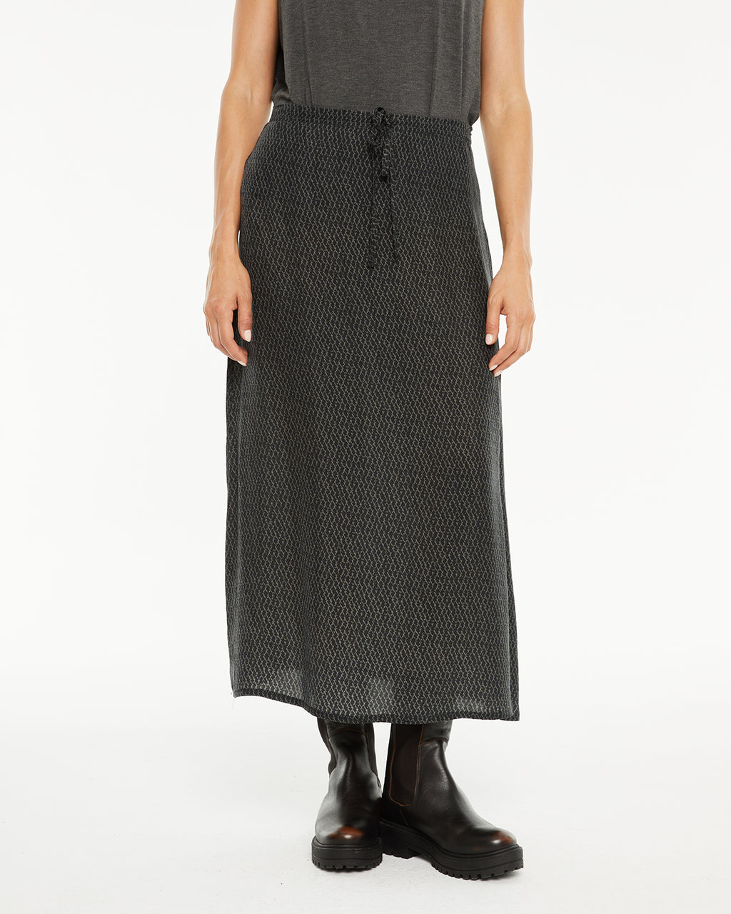 Falda cupro fluida estampada