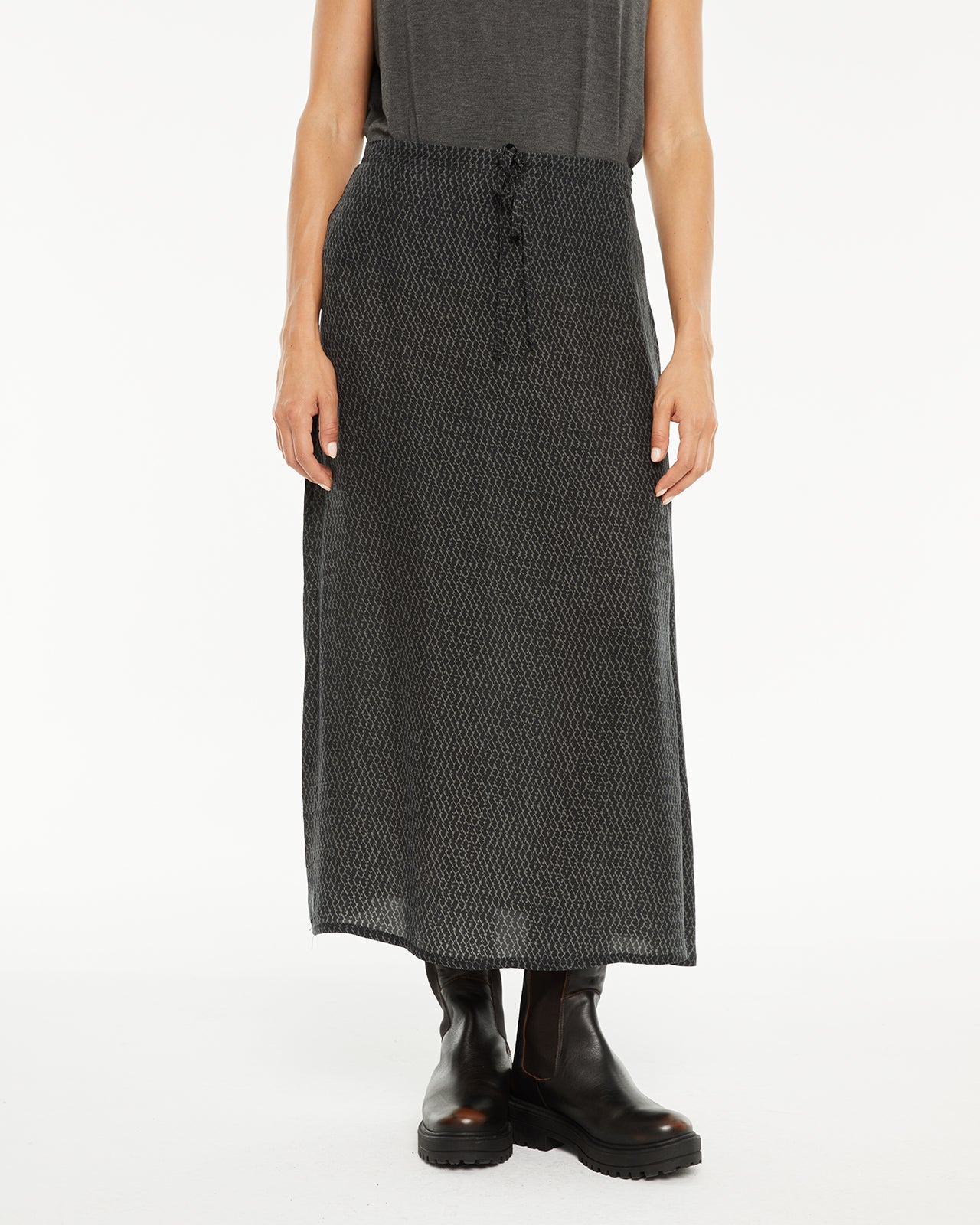 Falda cupro fluida estampada