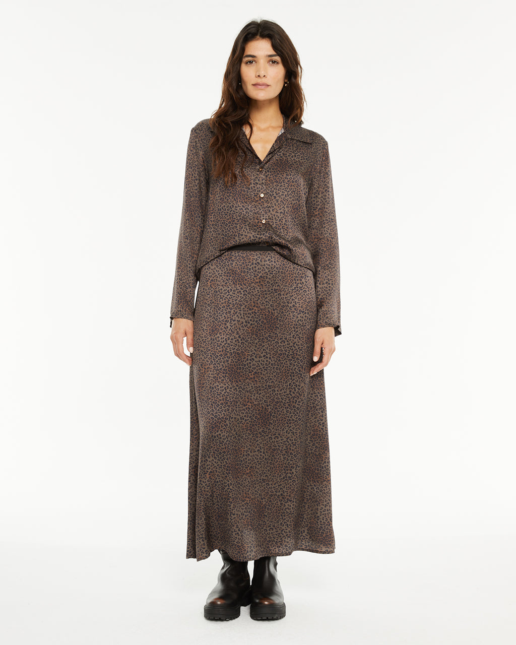 Falda midi estampado animal print