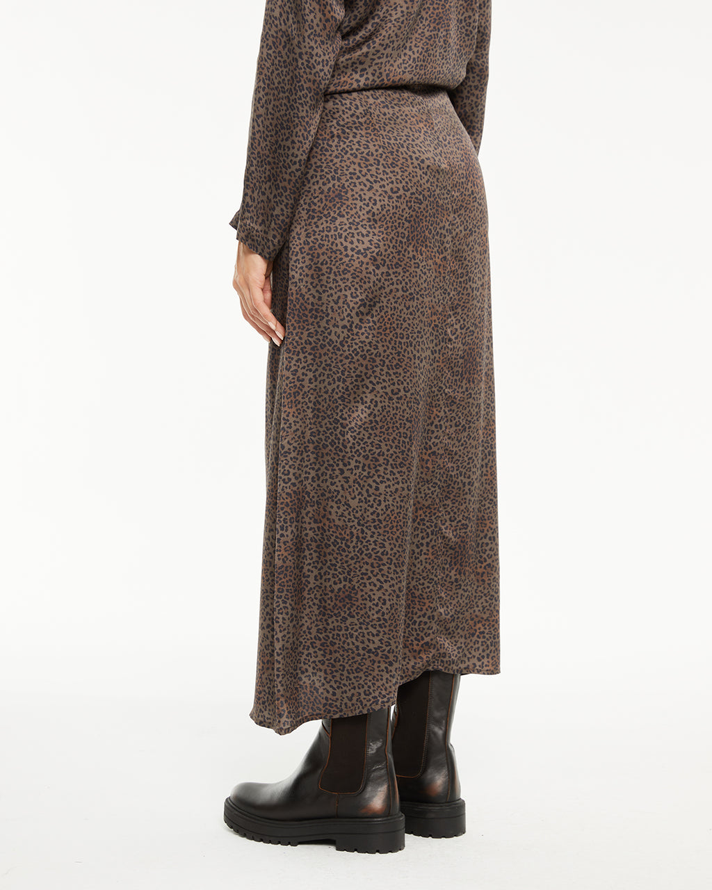 Falda midi estampado animal print