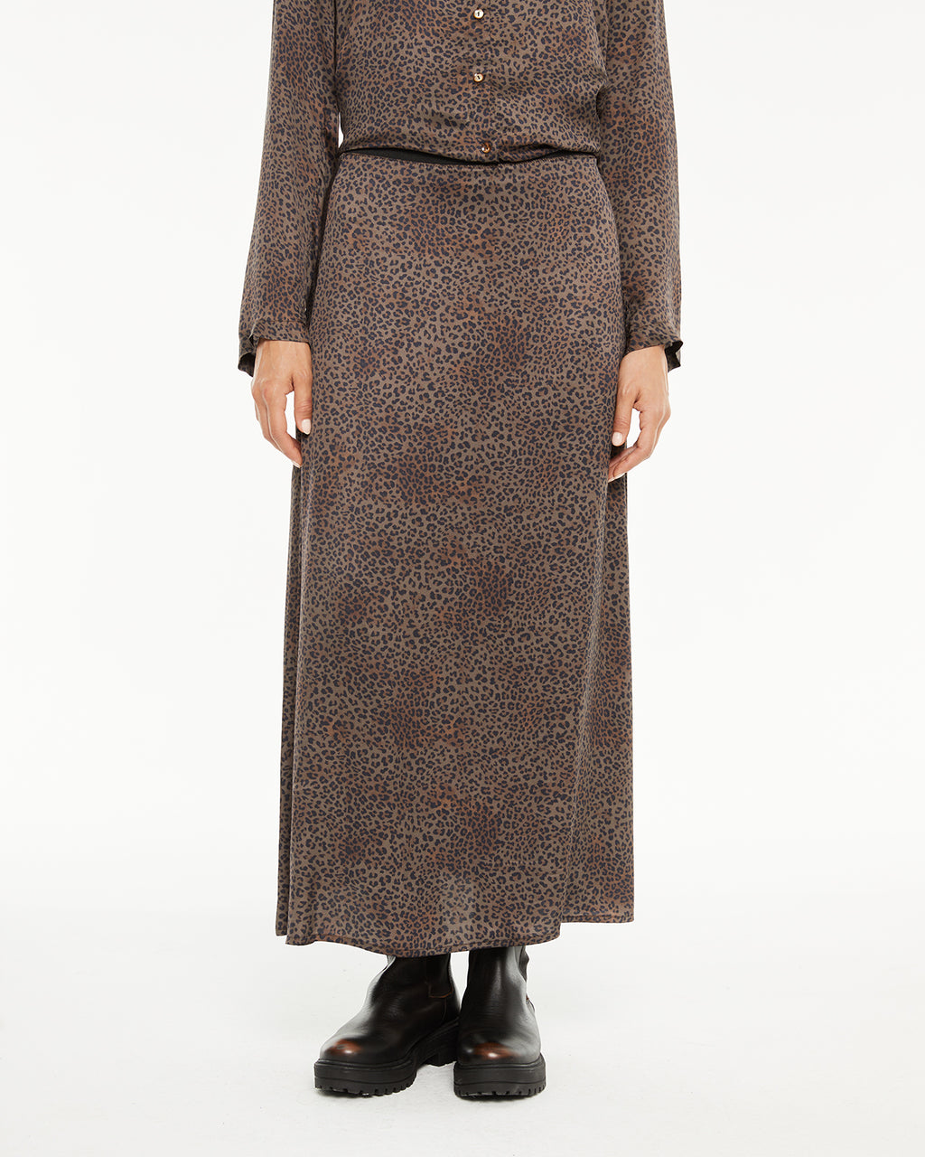 Falda midi estampado animal print