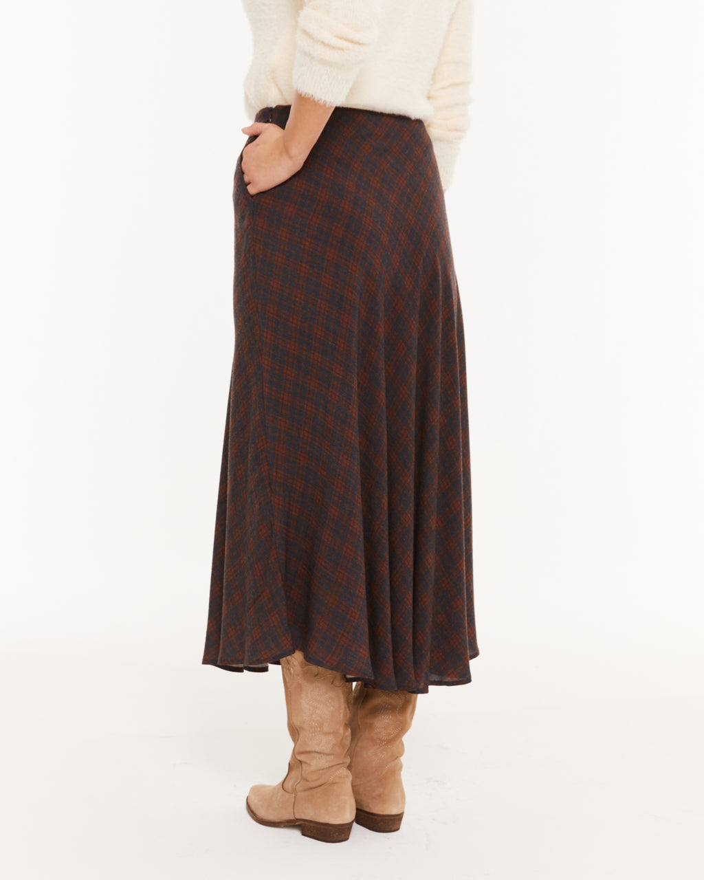 Falda cuadros azules