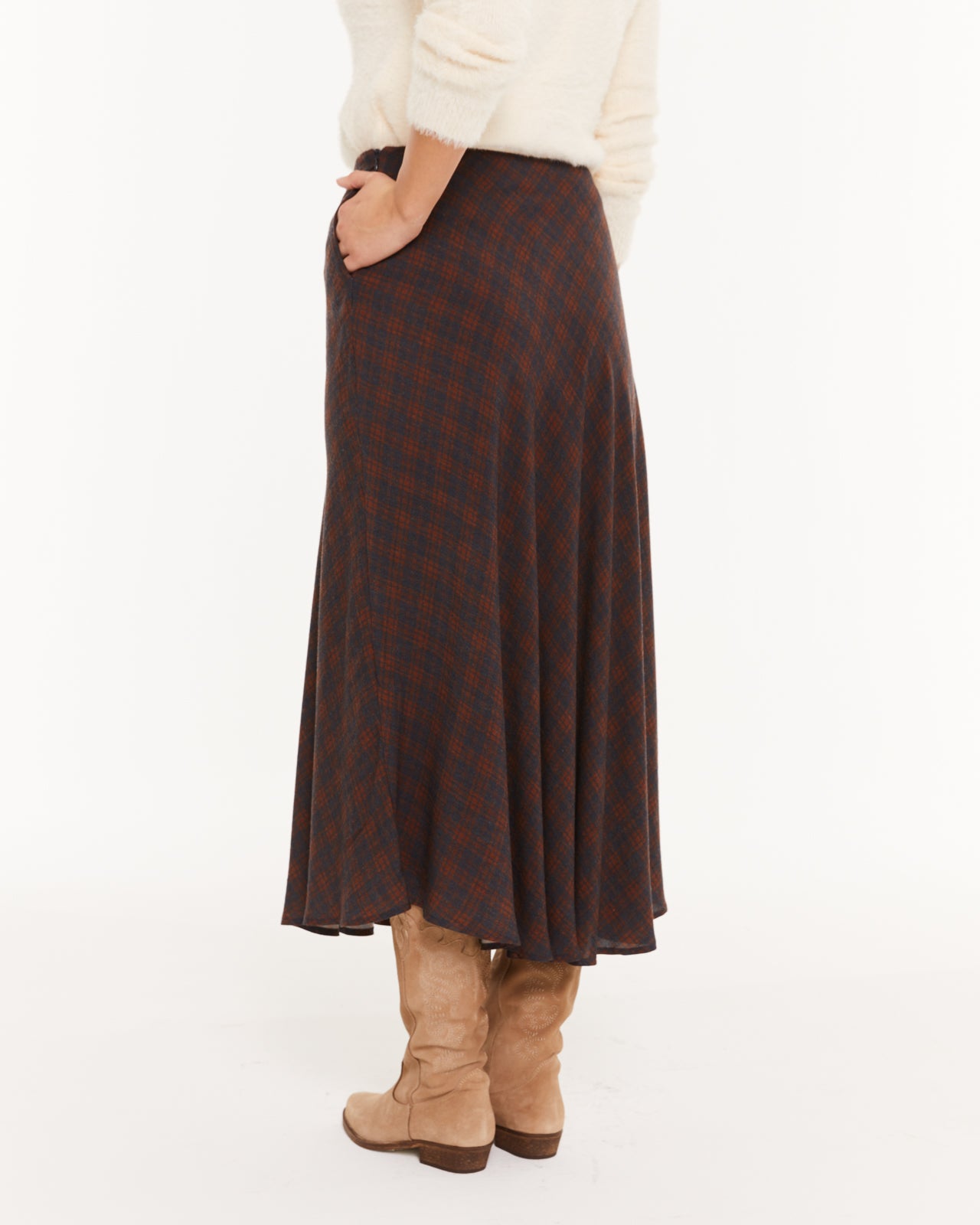 Falda cuadros azules