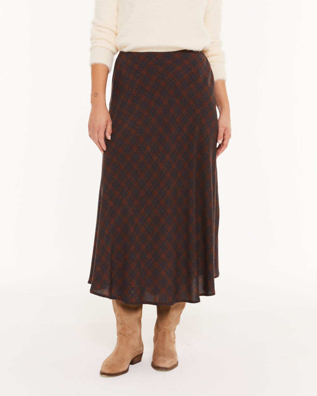 Falda cuadros azules