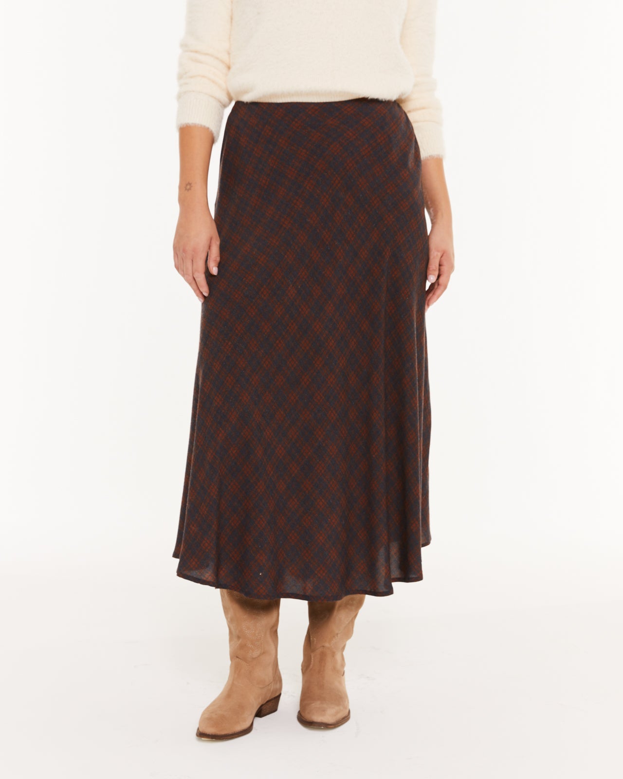 Falda cuadros azules