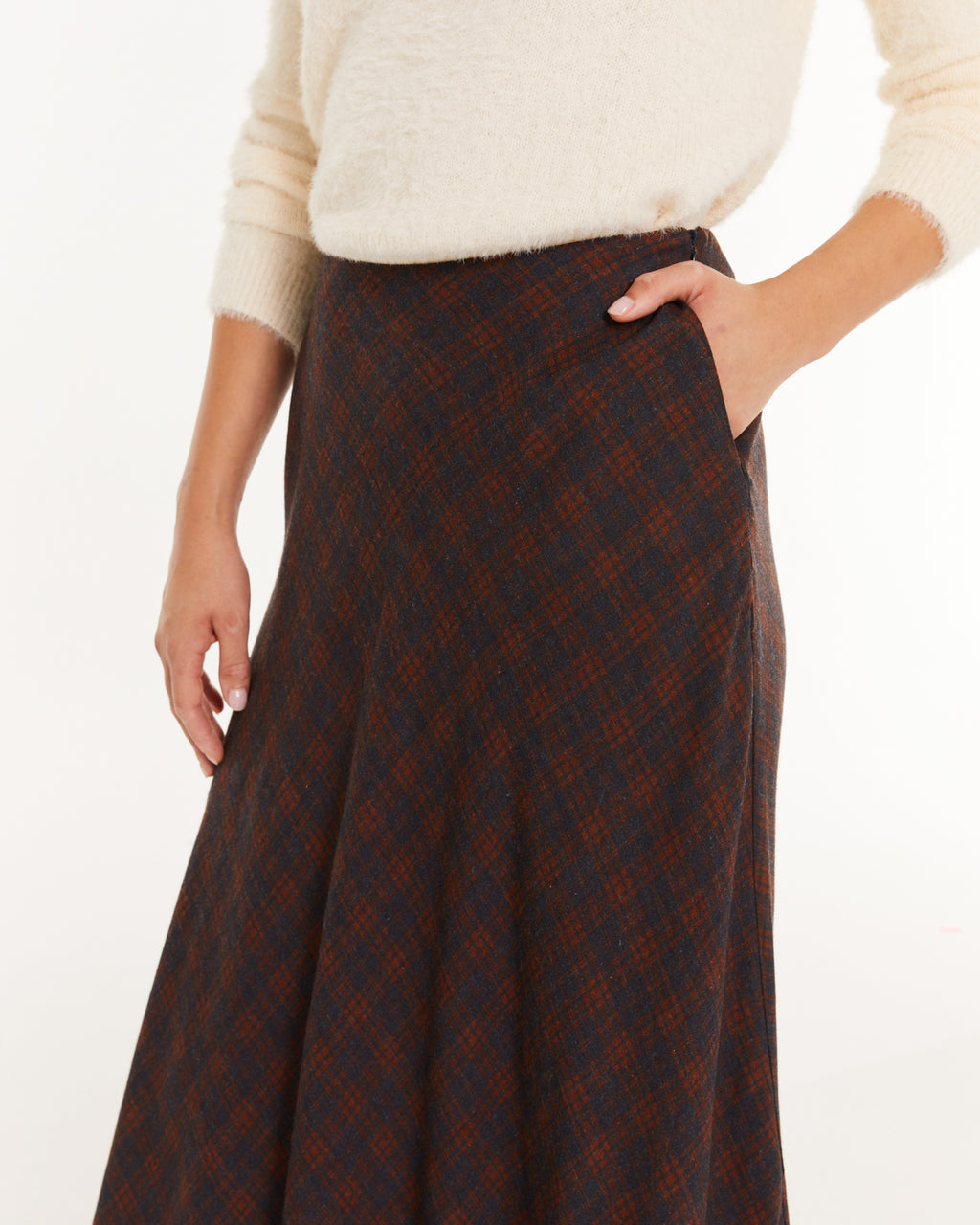 Falda cuadros azules