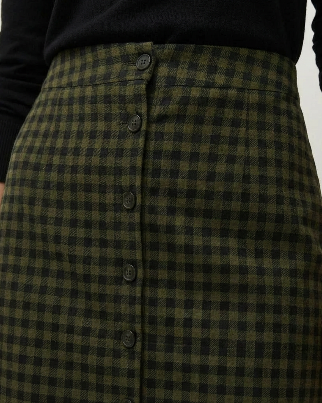 Falda cuadros con botones