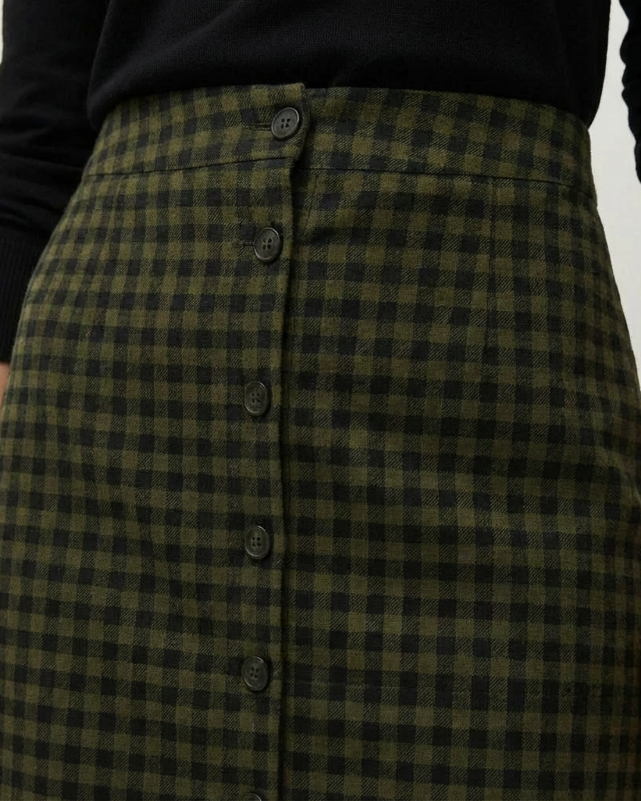 Jupe à carreaux avec boutons