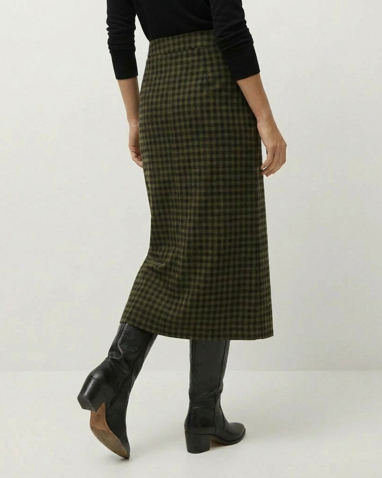 Jupe à carreaux avec boutons